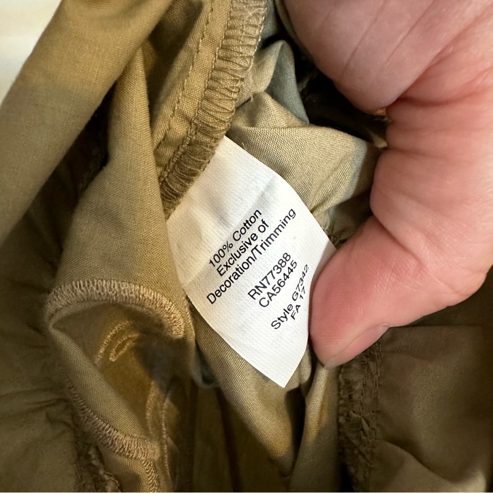 Madewell Olive Green Peplum Tank with Embroidered Details - Picture 5 of 5